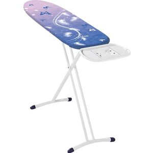 Leifheit Strijkplank Air Board Express L Solid ideaal voor een stoomstation, strijkplank met katoenen bekleding, stoomstrijkplank met ultralicht strijkoppervlak