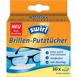 Swirl - Bril Poetsdoeken - Vochtige Doekjes - 30 Stuks - Anti-Condens-Effect