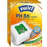 Swirl PH 86 / PH 96 MicroPor Plus stofzuigerzakken voor Philips, AEG, Electrolux en Volta stofzuigers, anti-allergeenfilter, permanente hoge zuigkracht, 4 stuks incl. 1 filter