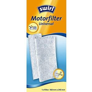 Melitta 180691,Swirl motorfilter universeel (voor stofzuigers, op maat te snijden filter ter bescherming van de stofzuigermotor, geschikt voor bijv. AEG, Philips, Kärcher, Miele, Siemens, Rowenta, Samsung, Bosch Automotive),Wit