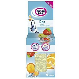 Melitta Handy Bag deodorant parels, voor stofzuigers met en zonder zak, geparfumeerde geurparels, fruitige frisse geur, set van 4 sachets