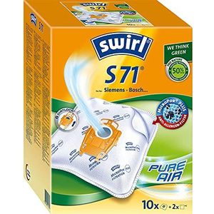 Swirl S 71 MicroPor Plus stofzuigerzak voor Siemens, Bosch stofzuiger | Anti-allergeenfilters | 10 stuks incl. 2 filters