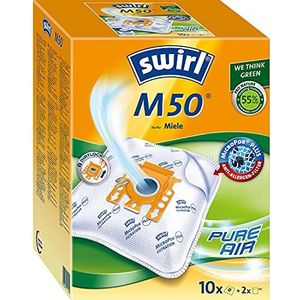 Swirl M 50 MicroPor Plus stofzuigerzak voor Miele-stofzuigers | Anti-allergeen filter Permanent hoge zuigkracht 10 stuks incl. 2 filters