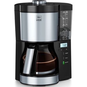 Melitta Filterkaffeemaschine "Look Timer 1025-08 schwarz", 1,25 l Kaffeekanne, Papierfilter, 1x4