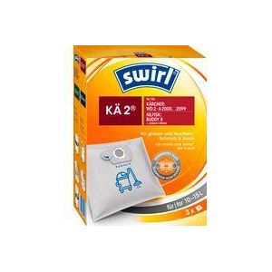 Swirl KÄ 2 zakken voor nat- en droogzuiger (3 stuks, compatibel met Kärcher WD 2, Nilfisk Buddy II en andere, scheurbestendig vliesmateriaal, 3-lagen)