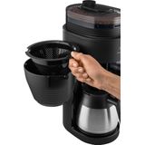 Melitta Kaffeemaschine mit Mahlwerk »AromaFresh Therm Pro X 1030-12 schwarz-silber«, 1 l Kaffeekanne, Papierfilter, 1x4
