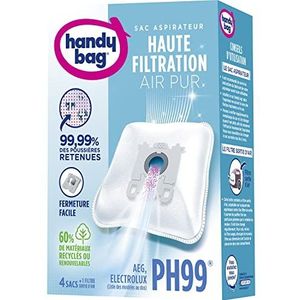 Handy Bag - PH99 - Stofzuigerzakken - 4 Zakjes - Compatibel met AEG en Electrolux - 99,99% Filtratie
