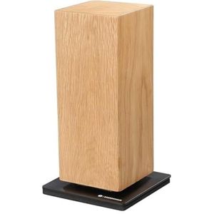 Zassenhaus SPIN Magnetisch messenblok voor 8 messen, magnetische houten messenhouder, meerzijdig bruikbaar, draaibaar, voor vleesmessen, hakmolen en meer, 13 × 13 × 25,5 cm