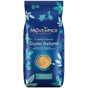 Mövenpick Kaffee Caffè Crema Gusto Italiano, Intensität 5/5, für Kaffee-Vollautomaten, ganze Bohnen, 1 kg