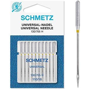 SCHMETZ Naaimachinenaalden | 10 universele naalden | naalddikte 110/18 | 130/705 H | op elke gangbare naaimachine te gebruiken