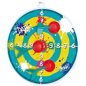 Simba 107406058 - dartspel, 3 pijlen met zuignap, plank 34 cm, pijlen 17 cm, sportspeelgoed, dart, vanaf 3 jaar