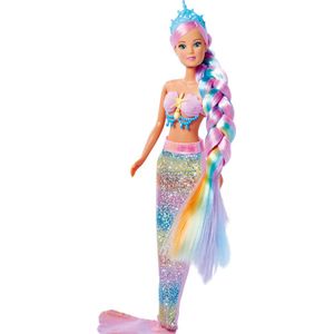 Simba - Steffi Love Rainbow Mermaid - Aankleedpop - Kleurrijke Haren - 29 cm