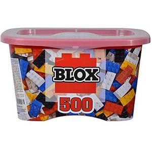 Blox Container 500, 5 kleuren, 8 stenen à 80, elk 4 stenen, 20, stickers, vanaf 4 jaar
