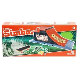 Simba 103304653 Finger Skateboard Ramp Extreme, 27 x 10 x 9 cm, 8 reservewielen, 2 x gereedschap, schroef en moer, vanaf 5 jaar