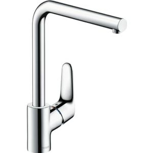 Hansgrohe Focus Keukenkraan, Waterkraan keuken zonder slangenbox, 360 ° draaibaar, hoge uitloop 280 mm, chroom