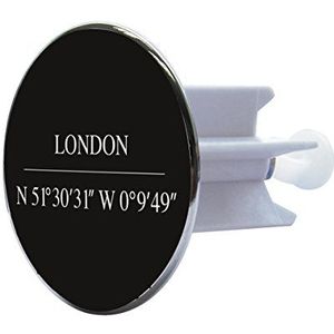 Wastafel stopper Design London groot | afvoerplug van metaal | excentrische plug | 64 mm
