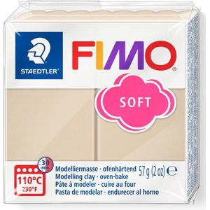 FIMO soft 8020 - ovenhardende boetseerklei - standaard blokje 57g - sahara