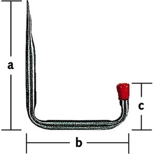 Ophanghaak 8501 wandhaak staal verzinkt 213x105x85mm ( a 1 st )