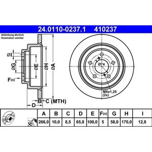 Subaru - Remschijf - Achter - Gecoat - Buitendiameter 266 mm - Massief
