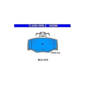ATE - Remblokkenset - Set Assen - Voor Voertuigen Met ABS - Achteras