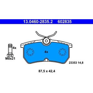 Ford - Remblokken Set - Achter - Set van 4 - Voor Remsysteem Lucas / TRW