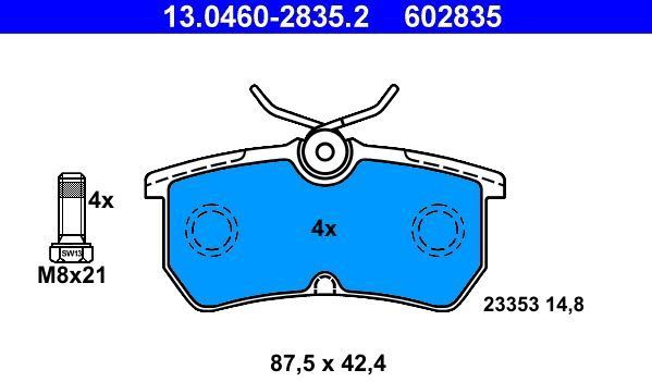 Ford - Remblokken Set - Achter - Set van 4 - Voor Remsysteem Lucas / TRW