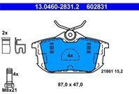 ATE - Remblokkenset - Set Assen - Voor Voertuigen Met ABS - Achteras