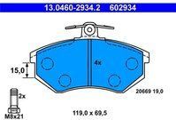 ATE - Remblokkenset - Set Assen - Vooras - Remsysteem Lucas / TRW