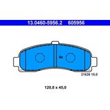 ATE - Remblokkenset - Vooras - 120,8 mm - Akebono - Set assen