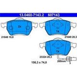 ATE - Remblokkenset - Set Assen - Vooras - Inclusief Slijtageindicator