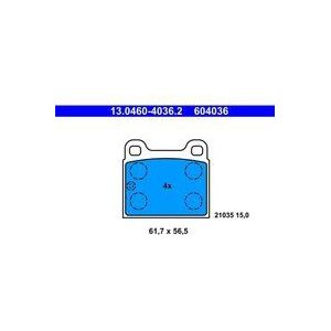 ATE - Remblokkenset - Set Assen - Achteras - Voor Voertuigen Zonder ASR