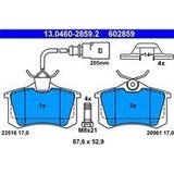 ATE - Remblokkenset - Set Assen - Inclusief Slijtageindicator - Voor VW, FORD, SEAT