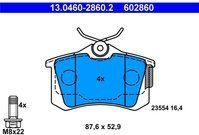 ATE - Remblokkenset - Set Assen - Achteras - Voor VW en AUDI - 13.0460-2860.2