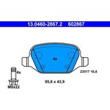 ATE - Remblokkenset - Set Assen - Achteras - 13.0460-2867.2