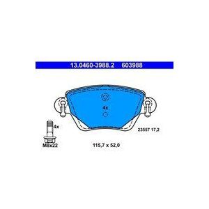 ATE - Remblokkenset - Achteras - Set assen - Voor Ford, Renault, Jaguar