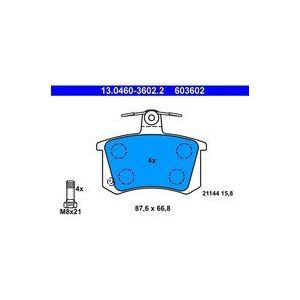 ATE - Remblokkenset - Set Assen - Achteras - Voor Voertuigen Met ABS