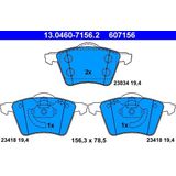 ATE - Remblokkenset - Vooras - 156,3 mm - 05/2001 tot 04/2006