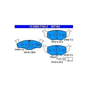 Remblokken Set - Skoda, Volkswagen - 4 Remblokken per As - Incl. Slijtage-indicator