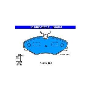 ATE - Remblokkenset - Set Assen - Vooras - Geschikt voor OPEL, RENAULT, NISSAN