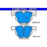 ATE - Remblokkenset - Set Assen - Voor BMW - Remsysteem ATE - Voorbereid Voor Slijtagewaarschuwing