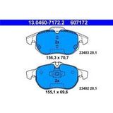 ATE - Remblokkenset - Set Assen - Vooras - Voor Remzadel Met Kunststof Zuiger