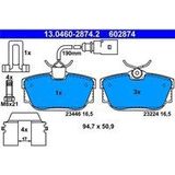 ATE - Remblokkenset - Set Assen - Inclusief Slijtageindicator - Voor Lucas / TRW Remsysteem