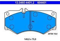 Mercedes-Benz - Remblokken Set - ATE - Set van 4 Remblokken per As