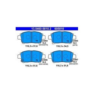 ATE - Remblokkenset - Set Assen - Vooras - Met Akoestische Slijtagewaarschuwing