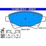 ATE - Remblokkenset - Set Assen - Vooras - Met Toebehoren - Remsysteem Bosch