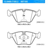 BMW - Remblokken Set - ATE 13.0460-7185.2 - Voor - Set van 4 Remblokken