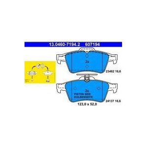 ATE - Remblokkenset - Achteras - Set assen - 123 mm breedte - 52 mm hoogte - 16,6 mm dikte