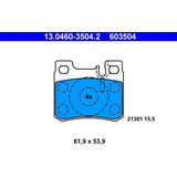 ATE Remblokkenset MERCEDES-BENZ 13.0460-3504.2 0024200120,A0024200020,A0024200120 0024200020