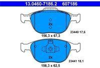 ATE - Remblokkenset - Vooras - Set assen - 156,3 mm breedte - 67,3 mm hoogte