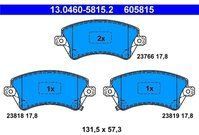 ATE - Remblokkenset - Set Assen - Vooras - Met Akoestische Slijtagewaarschuwing